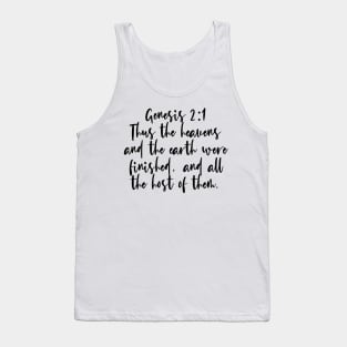 Genesis 2:1 Bible Verse Tank Top